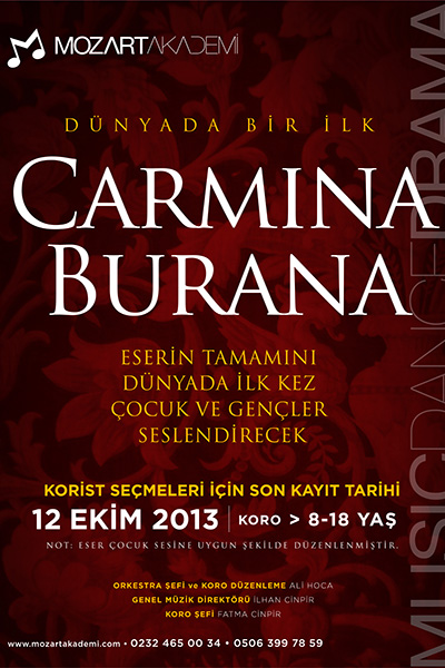 Carmina Burana Projesi Afişi